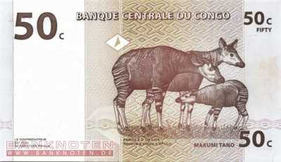 Kongo, Demokratische Republik - 50  Centimes (#084A_UNC)