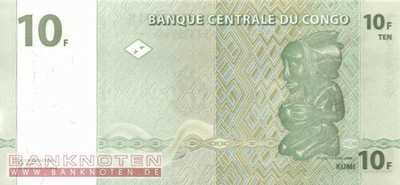 Congo, Democratic Republic - 10  Francs (#087B_UNC)