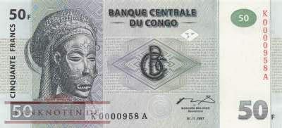 Kongo, Demokratische Republik - 50  Francs (#089a_UNC)