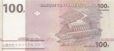 Kongo, Demokratische Republik - 100  Francs (#090a_UNC)