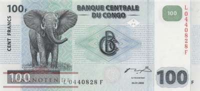 Congo, Democratic Republic - 100  Francs (#092-1_UNC)