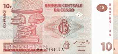 Congo, Democratic Republic - 10  Francs (#093A_UNC)