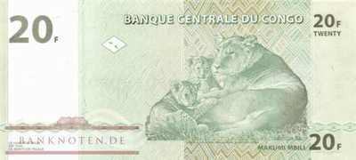 Kongo, Demokratische Republik - 20  Francs - Ersatzbanknote (#094AR_UNC)
