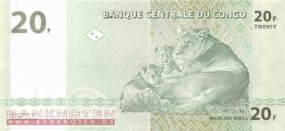 Congo, Democratic Republic - 20  Francs (#094A_UNC)