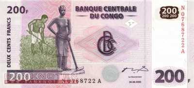 Congo, Democratic Republic - 200  Francs (#095_UNC)