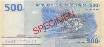 Kongo, Demokratische Republik - 500  Francs - SPECIMEN (#096b-S_UNC)