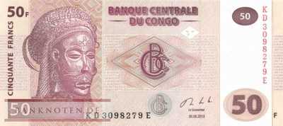 Congo, Democratic Republic - 50  Francs (#097_A_UNC)