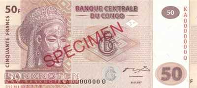 Congo, Democratic Republic - 50  Francs - SPECIMEN (#097aS_UNC)