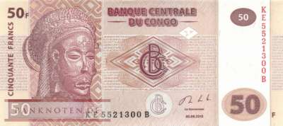 Kongo, Demokratische Republik - 50  Francs (#097b_UNC)