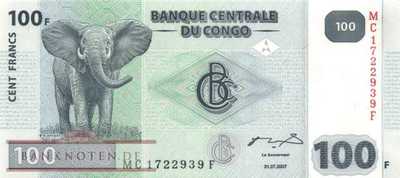 Kongo, Demokratische Republik - 100  Francs (#098_Aa_UNC)