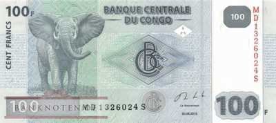 Kongo, Demokratische Republik - 100  Francs (#098b_UNC)