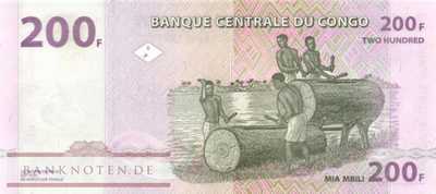 Congo, Democratic Republic - 200  Francs (#099_A_UNC)