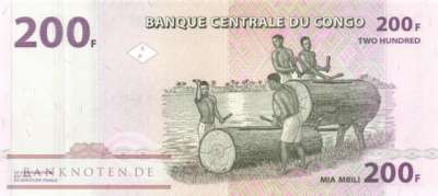 Kongo, Demokratische Republik - 200  Francs - Ersatzbanknote (#099aR_UNC)