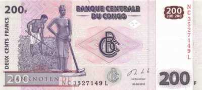 Kongo, Demokratische Republik - 200  Francs (#099b_UNC)