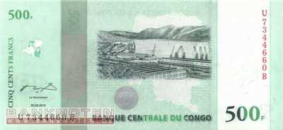 Congo, Democratic Republic - 500  Francs (#100a_UNC)