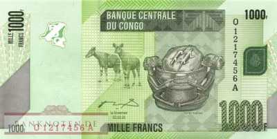 Congo, Democratic Republic - 1.000  Francs (#101a_UNC)
