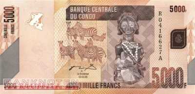 Congo, Democratic Republic - 5.000  Francs (#102a_UNC)