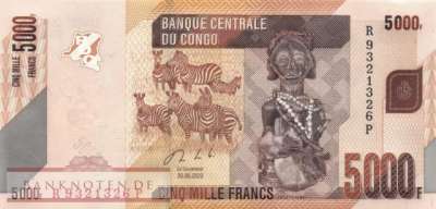 Congo, Democratic Republic - 5.000  Francs (#102c_UNC)