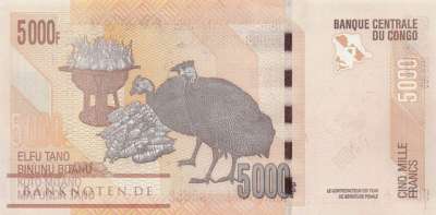 Kongo, Demokratische Republik - 5.000  Francs - Ersatzbanknote (#102dR_UNC)