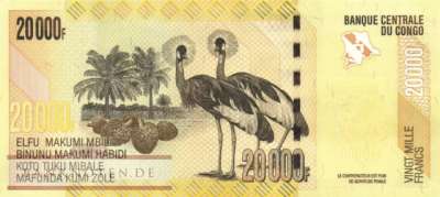Kongo, Demokratische Republik - 20.000  Francs (#104c_UNC)
