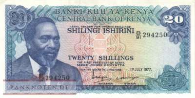 Kenya - 20  Shillings (#013d_XF)