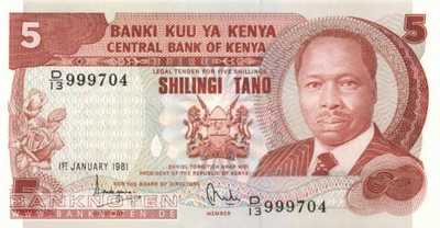 Kenya - 5  Shillings (#019b_UNC)
