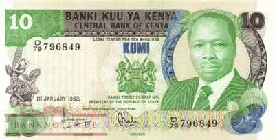 Kenya - 10  Shillings (#020b_UNC)