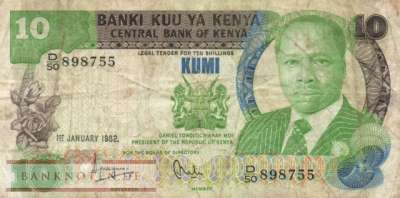Kenya - 10  Shillings (#020b_F)