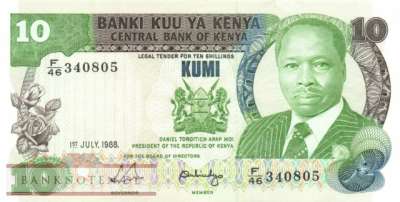 Kenia - 10  Shillings (#020g_XF)