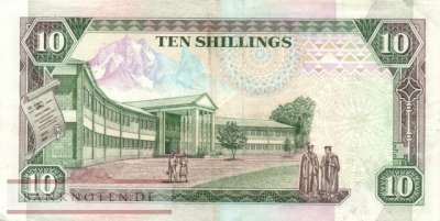 Kenia - 10  Shillings (#024d_VF)