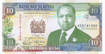 Kenia - 10  Shillings (#024d_UNC)