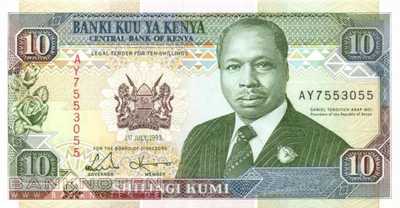 Kenya - 10  Shillings (#024e_UNC)