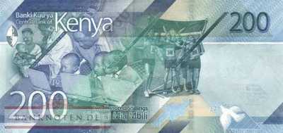 Kenia - 200  Shillings - Ersatzbanknote (#054aR_UNC)