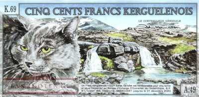 Kerguelen-Archipel - 500  Francs - ohne Seriennummer (#A3bP_UNC)