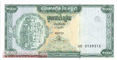 Kambodscha - 1.000  Riels - Ersatzbanknote (#044r_UNC)