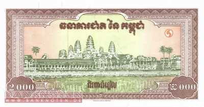 Kambodscha - 2.000  Riels - Ersatzbanknote (#045r_UNC)