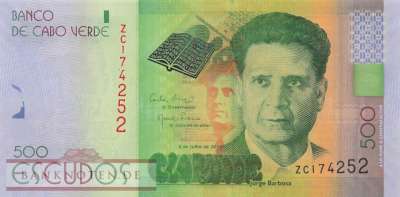 Kap Verden - 500  Escudos - Ersatzbanknote (#072R_UNC)