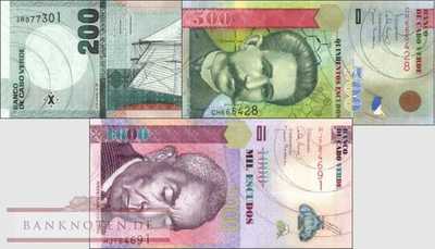 Cape Verde: 200 - 1.000 Escudos (3 banknotes)