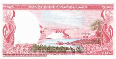 Laos - 500  Kip (#017a_UNC)