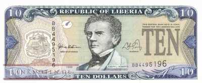 Liberia - 10  Dollars (#022_UNC)