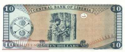 Liberia - 10  Dollars (#027f_UNC)