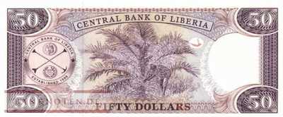 Liberia - 50  Dollars (#029a_UNC)