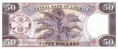 Liberia - 50  Dollars (#029f_UNC)