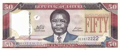 Liberia - 50  Dollars (#029f_UNC)