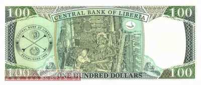 Liberia - 100  Dollars (#030a_UNC)