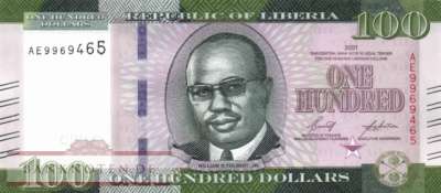 Liberia - 100  Dollars (#041a_UNC)