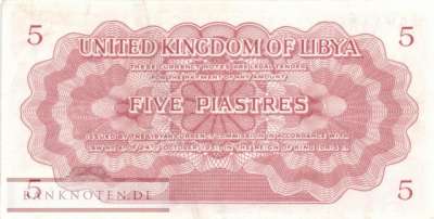 Libya - 5  Piastres (#005_VF)
