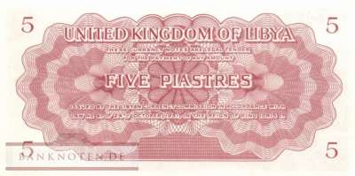Libyen - 5  Piastres (#005_XF)