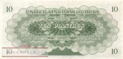 Libyen - 10  Piastres (#006a_XF)