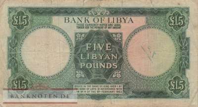 Libyen - 5  Pounds (#026_VG)
